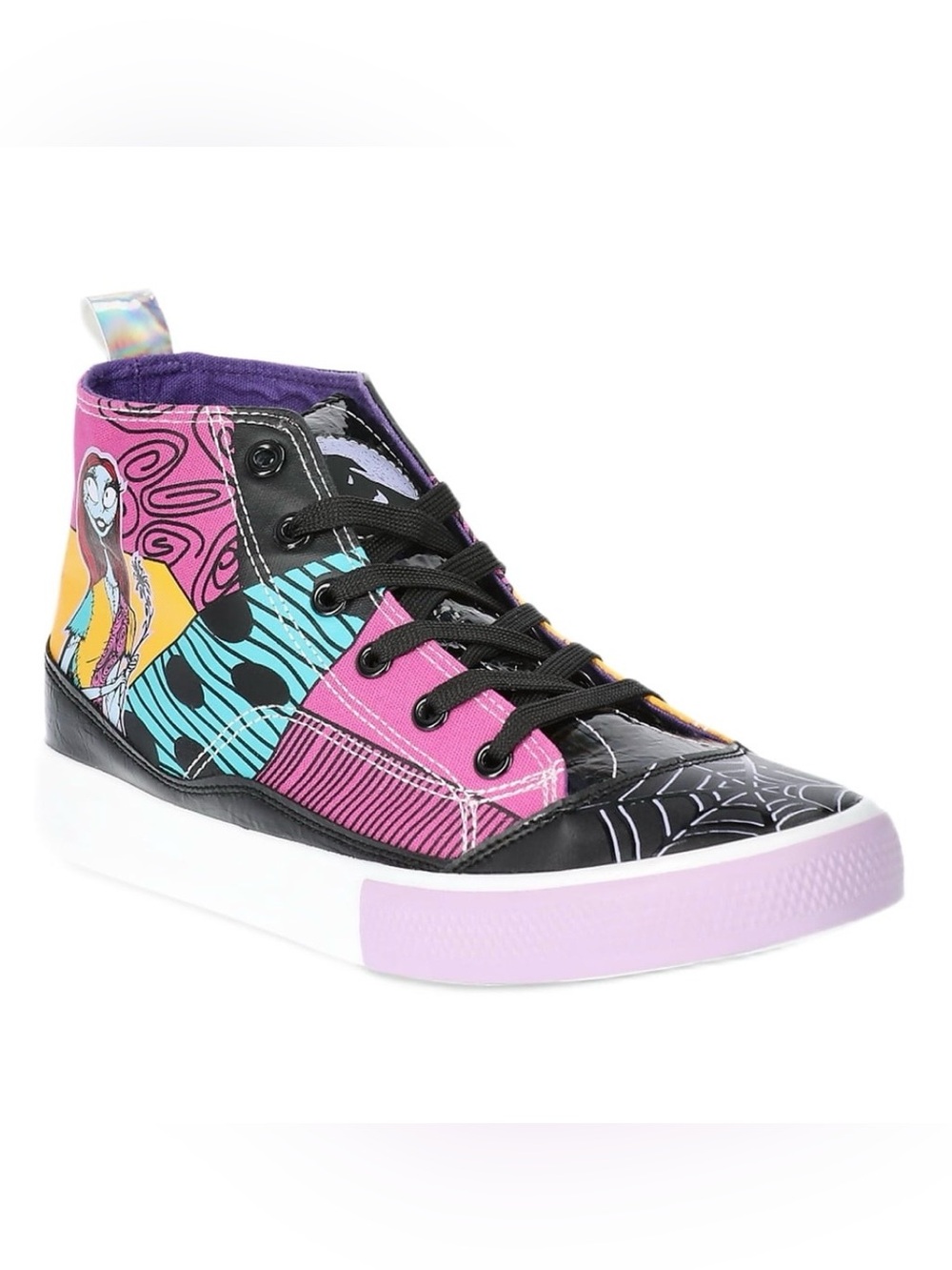 Women’s Nightmare Before Christmas High-Top Sneakers in Pink, Purple & Black